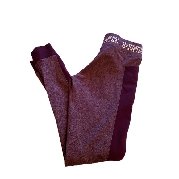 Victorias Secret Pink Womens Purple Jogger Logo Stripe Drawstring Legging Size S - Picture 8 of 10